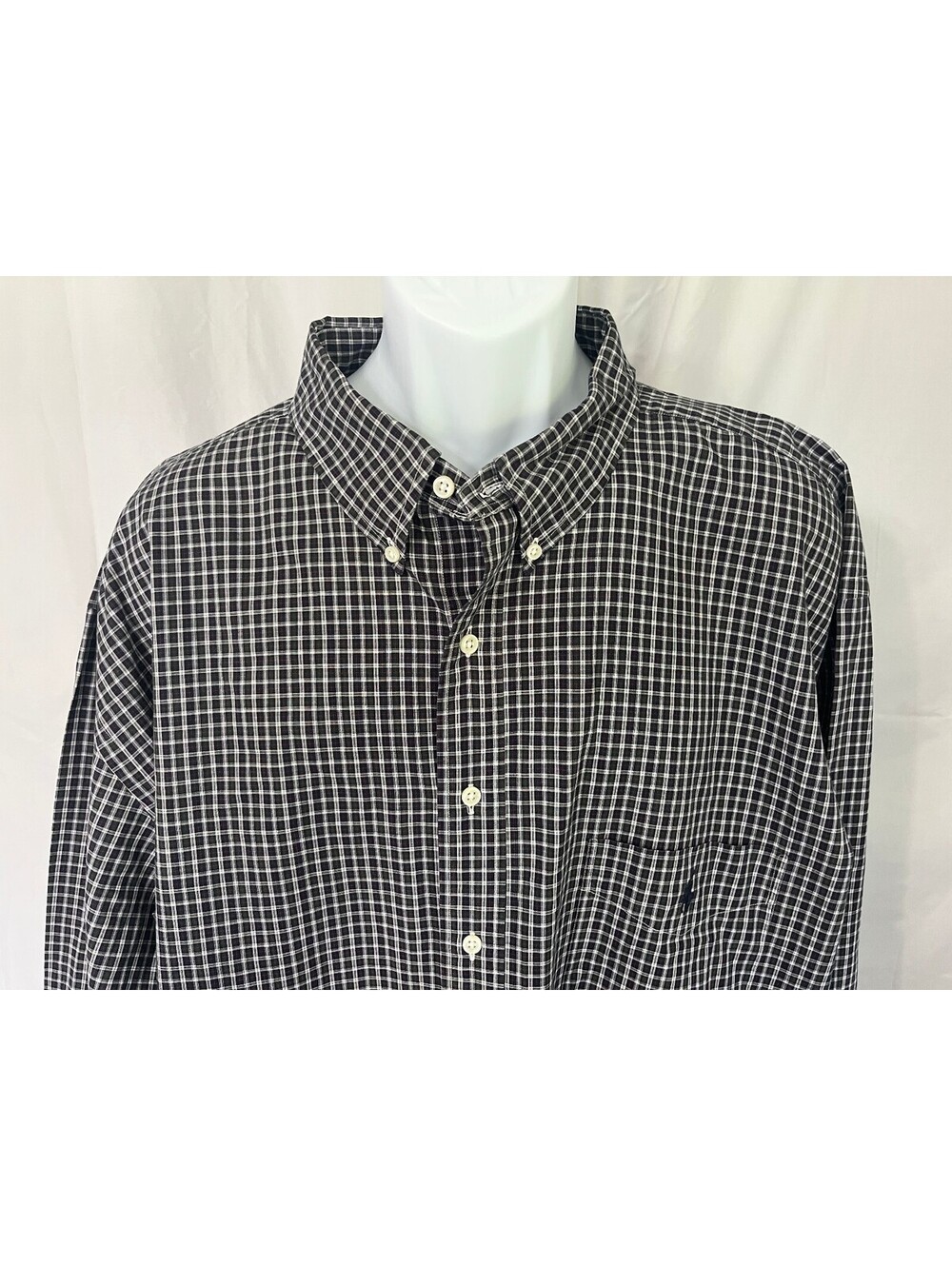 Ralph Lauren Men's Blue Green White Checkered Mint Condition Shirt 3XB XXXL Big